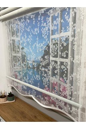 پرده کشوئی سفید کلاسیک Stor winella - کد 926747447