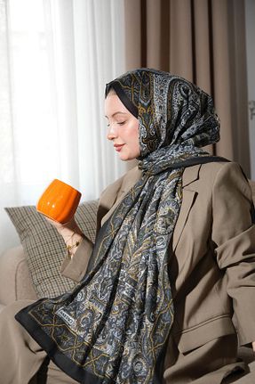 شال مشکی زنانه پنبه ای Baştacı - کد 865511042