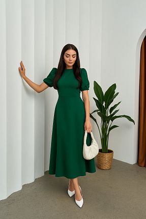 لباس سبز زنانه کرپ Deafox - کد 926751540