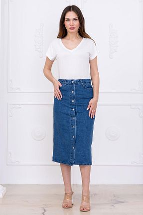 دامن آبی زنانه پنبه ای SENSTIL - کد 926751093