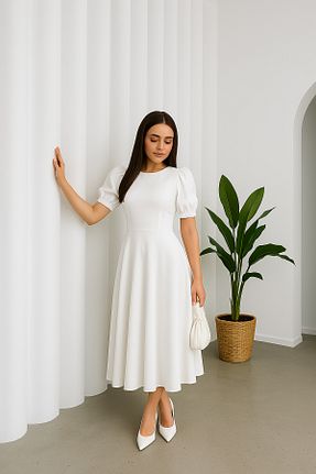 لباس سفید زنانه بافتنی Deafox - کد 926751239