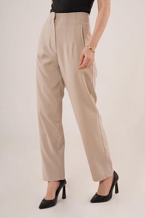 شلوار بژ زنانه پاچه ساده MODA - کد 926757567