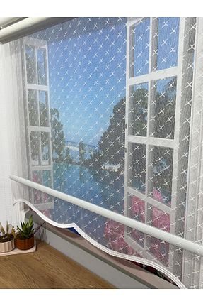 پرده کشوئی سفید کلاسیک Stor winella - کد 926751785