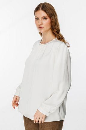 بلوز نباتی زنانه ساده Ekol - کد 887506858