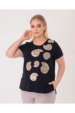 تیشرت نارنجی زنانه یقه دوچرخه Vedi - کد 917434585