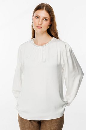 بلوز نباتی زنانه ساده Ekol - کد 887506858