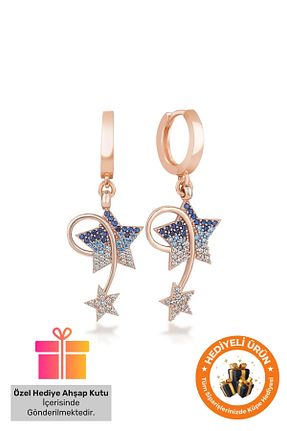 گوشواره نقره صورتی زنانه 925 عیار Lucente Jewellery - کد 760522324