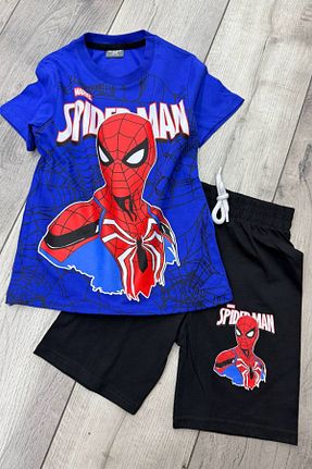 ست بالاتنه و پائین تنه آبی بچه گانه بافتنی Spiderman - کد 926760938
