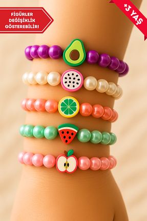 دستبند جواهر رنگی بچه گانه مروارید TwinsCollection - کد 895207357