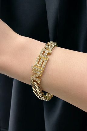 دستبند طلا طلائی زنانه 14 عیار Altınaşkı - کد 926802335