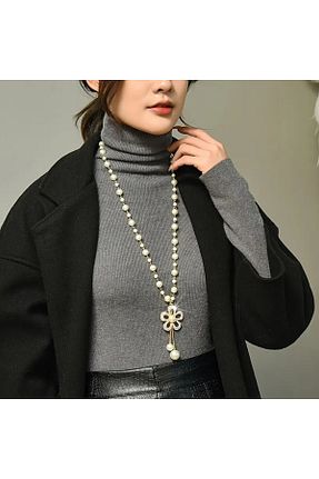 گردنبند جواهر سفید زنانه مروارید byozanyılmaz - کد 926809405
