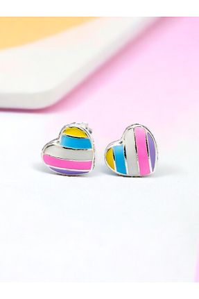 گوشواره نقره رنگی بچه گانه 925 عیار LITTLELUXE - کد 926818602