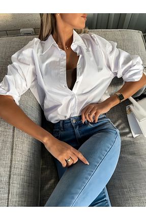 پیراهن سفید زنانه اورسایز CODER SW - کد 926824443