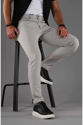 شلوار جین نباتی مردانه پاچه تنگ Denim - کد 926849543