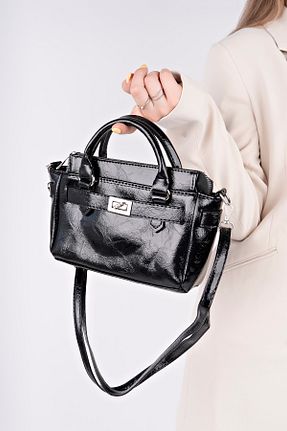 کیف دوشی مشکی زنانه چرم مصنوعی pasyone - کد 926852536