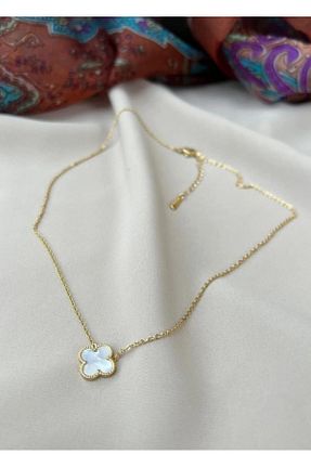 گردنبند استیل ( فولاد ) زرد زنانه استیل ضد زنگ FLORAS JEWELRY - کد 926858145