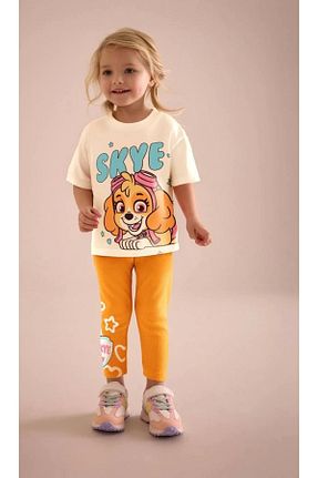 ست بالاتنه و پائین تنه نارنجی بچه گانه بافت Juno kids - کد 926894161