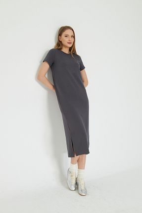 لباس طوسی زنانه بافت SevdeUgur - کد 926860227