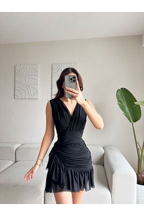 لباس مشکی زنانه بافتنی Sindimoda - کد 926898271