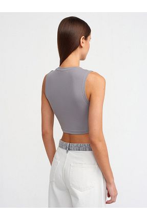 بلوز طوسی زنانه ساده GİRLCAVE - کد 926902549