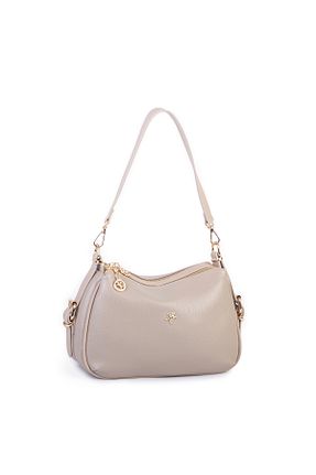 کیف دوشی بژ زنانه چرم مصنوعی Nas Bag - کد 926912091