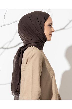 شال قهوه ای زنانه پنبه ای Mor Kadife - کد 926903819