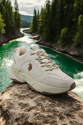 کفش اسنیکر بژ زنانه بند دار U.S. Polo Assn. - کد 926927168