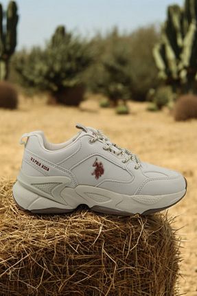 کفش اسنیکر بژ زنانه بند دار U.S. Polo Assn. - کد 926925891