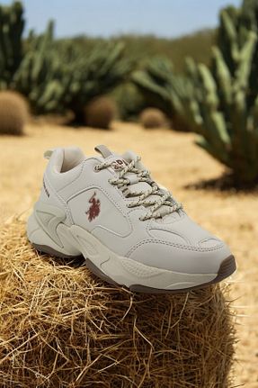 کفش اسنیکر بژ زنانه بند دار U.S. Polo Assn. - کد 926925891
