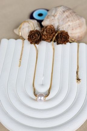 گردنبند مروارید زرد FİRST JEWELRY - کد 926089419