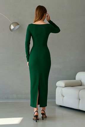 لباس سبز زنانه کرپ Deafox - کد 376437402