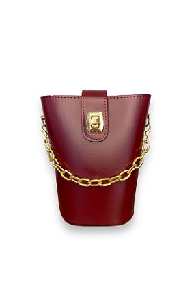 کیف دوشی زرشکی زنانه چرم مصنوعی SHINERR COUNTRY - کد 926924672