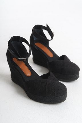 صندل مشکی زنانه پاشنه پر Elile Shoes - کد 926950810