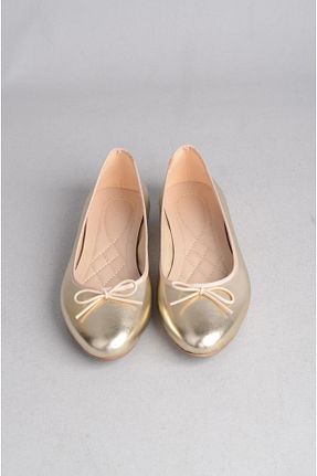 بابت طلائی زنانه چرم لاکی SEÇ KUNDURA - کد 867776793