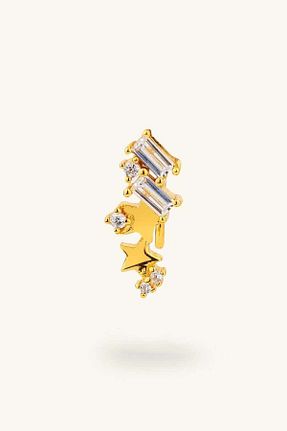 گوشواره نقره طلائی زنانه 925 عیار Marie Claire - کد 678438463