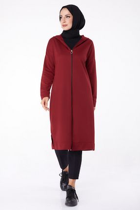 ترنچکت حجاب زرشکی زنانه پنبه ای TOFİSA - کد 926939725