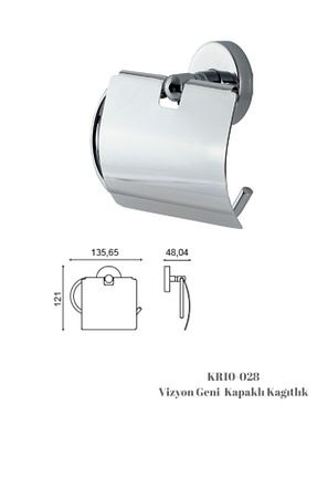 پایه دستمال توالت طوسی برنجی ÇELİK BANYO - کد 926938633