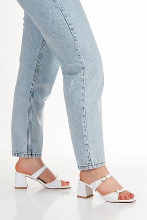 دمپائی سفید زنانه چرم مصنوعی SOFT FASHION - کد 926946828