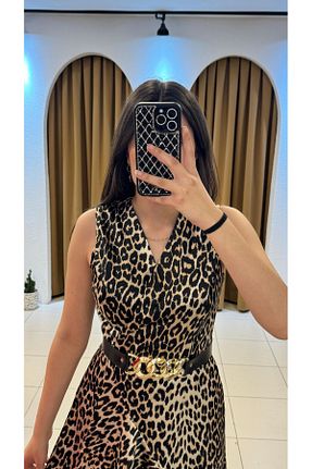 لباس بژ زنانه بافتنی SUNAYBUTİK - کد 926951062