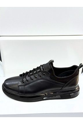 کفش کژوال مشکی مردانه چرم خالص pier men - کد 924627155