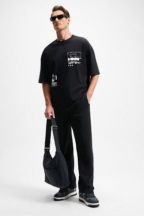 شلوار کرمگن مشکی مردانه Relaxed GRIMELANGE - کد 926883329