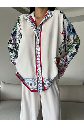 ست بالاتنه و پائین تنه سفید زنانه بافتنی BRGCLOTHING - کد 834825117