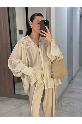 پیراهن نباتی زنانه یقه پیراهنی Tugen Co - کد 926964440