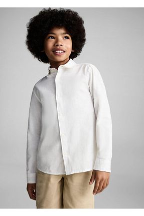 پیراهن سفید بچه گانه اسلیم فیت MANGO Kids - کد 904078471