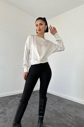 بلوز سفید زنانه ساده Modaiconu - کد 926969622