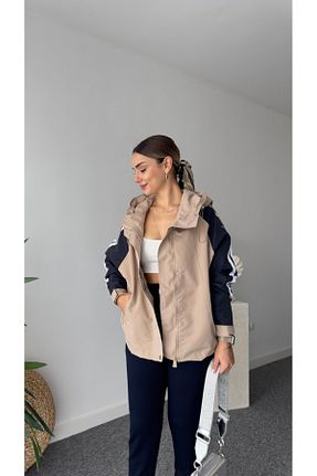 کاپشن بژ زنانه اورسایز QİMYA BUTİK - کد 926970791