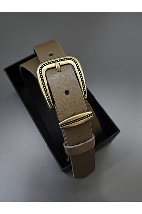 کمربند نباتی زنانه چرم خالص Kemerix - کد 926968156