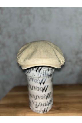 کلاه بژ زنانه مخلوط کتان Butik - کد 926998232