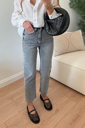شلوار جین طوسی زنانه پاچه لوله تفنگی Suzi butik - کد 926975095