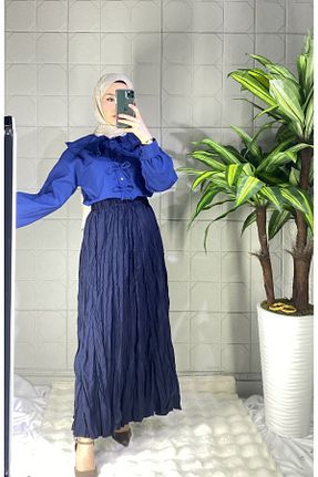 پیراهن حجاب سرمه ای زنانه رگولار MISRA GİYİM AYSEL ATEŞ - کد 926997219